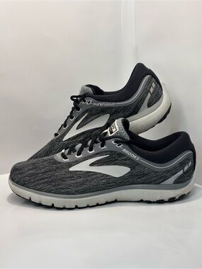 Brooks PureFlow 7 Women's Size 10.5B Gray/Black Mesh Running Shoes 1202621B055